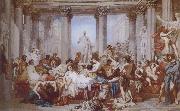 Thomas Couture The Romans of the Decadence oil painting reproduction